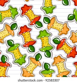 background withl apple leftover bits