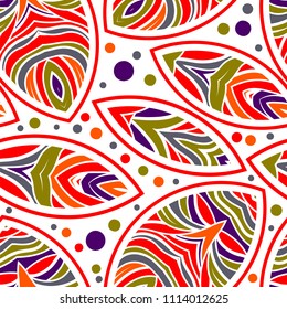 Background without a seam. Seamless background. Pattern made of decorative elements. Vector. style stained glass. Bright background. Bright petals on a white background.