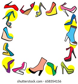 Background of women shoes