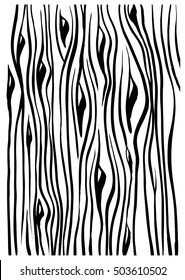 Background of wood texture - isolated black and white vector illustration, stylized engraving