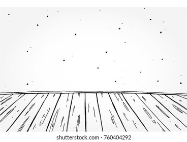 Background With Wooden Floor