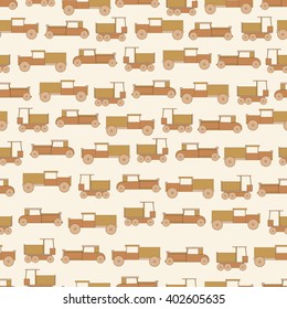 Background wooden toy retro Toys cars for boys for children or baby.