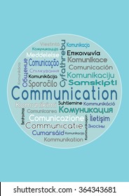 Background with the word work written on different languages