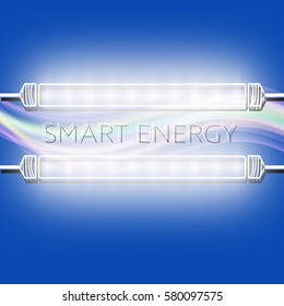 Background and the words smart energy