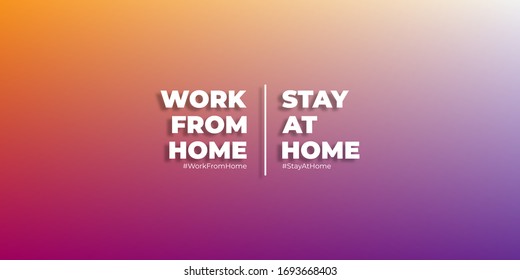 Antecedentes del trabajo desde casa o banner con un diseño moderno simple y minimalista. Este contexto es adecuado para la promoción de la moda en línea y fuera de línea o para la publicación en medios sociales.