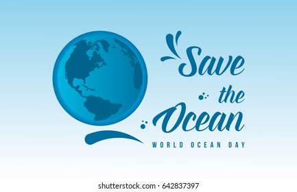 Background world ocean day graphic collection