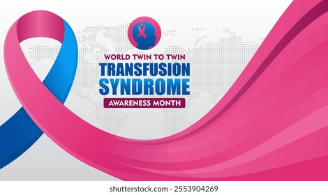 Background to World Twin to Twin Transfusion Syndrome Awareness Month. Medical Health Care Awareness. Suitable for banner, card, social media and poster designs