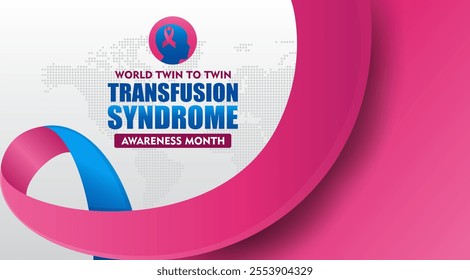 Background to World Twin to Twin Transfusion Syndrome Awareness Month. Medical Health Care Awareness. Suitable for banner, card, social media and poster designs