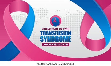 Background to World Twin to Twin Transfusion Syndrome Awareness Month. Medical Health Care Awareness. Suitable for banner, card, social media and poster designs