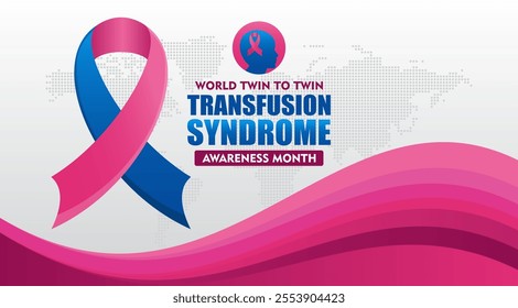 Background to World Twin to Twin Transfusion Syndrome Awareness Month. Medical Health Care Awareness. Suitable for banner, card, social media and poster designs