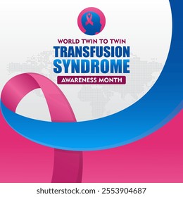 Background to World Twin to Twin Transfusion Syndrome Awareness Month. Medical Health Care Awareness. Suitable for banner, card, social media and poster designs