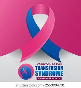 Background to World Twin to Twin Transfusion Syndrome Awareness Month. Medical Health Care Awareness. Suitable for banner, card, social media and poster designs