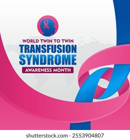 Background to World Twin to Twin Transfusion Syndrome Awareness Month. Medical Health Care Awareness. Suitable for banner, card, social media and poster designs