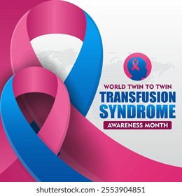 Background to World Twin to Twin Transfusion Syndrome Awareness Month. Medical Health Care Awareness. Suitable for banner, card, social media and poster designs