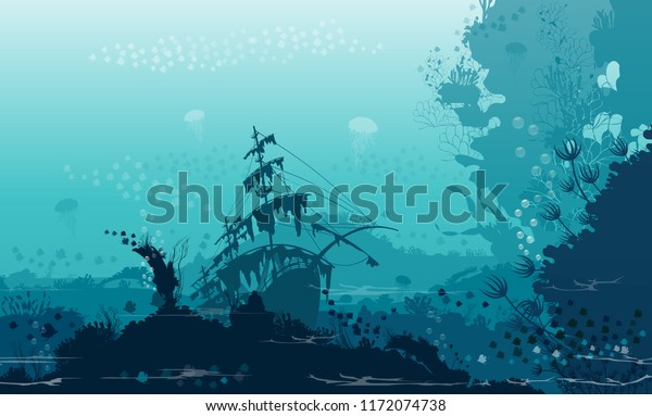 Download Background Worlds Deepsea Fishing Boat Silhouette Stock ...