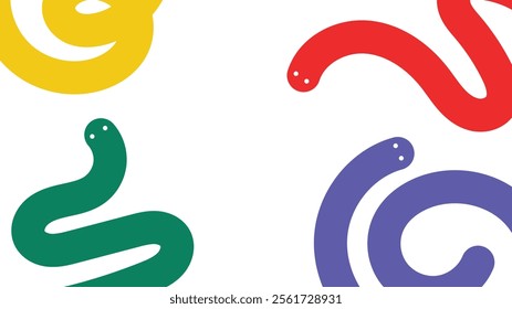 Background worm or snake unique design