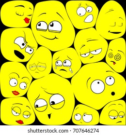 background wrinkled emoji