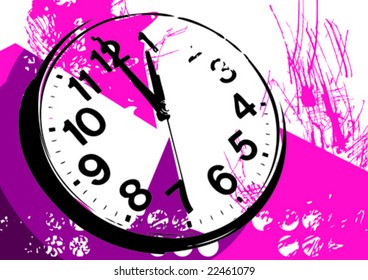 Background with wrist watch. Vector illustration.