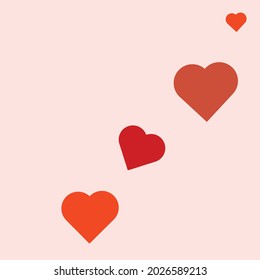 The background for writing a message has a heart to make a card.