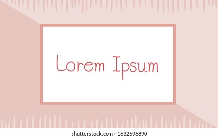 The background for writing the middle text, diagonal pink tone