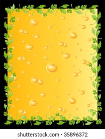 Background from yellow cheese full of holes