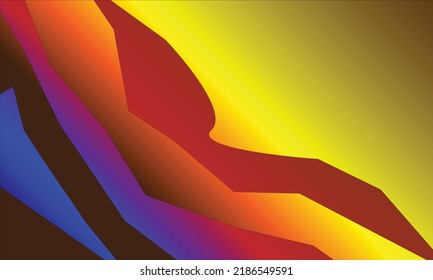 fondo amarillo, marrón oscuro, naranja y púrpura