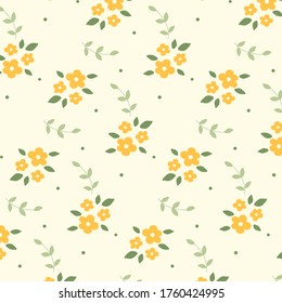 Background yellow flower and leaf concept
