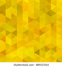 Background of yellow geometric shapes. Abstract triangle geometrical background. Mosaic pattern. Vector EPS 10. Vector illustration