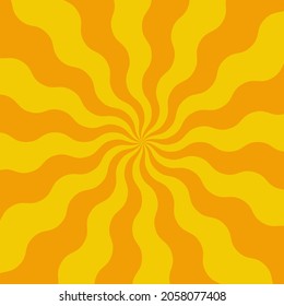 Background yellow golden leaves pop art  with rays, vector to create cartoon comic pop art design