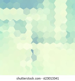 Background of yellow, green, blue geometric shapes. Mosaic pattern. Vector EPS 10. Vector illustration