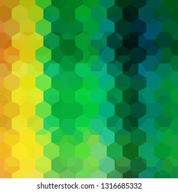 Background of yellow, green geometric shapes. Mosaic pattern. Vector EPS 10. Vector illustration