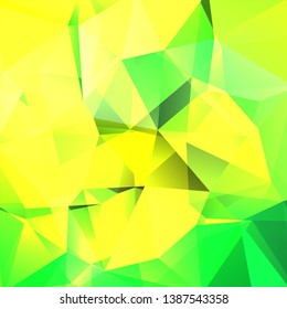 Background of yellow, green geometric shapes. Mosaic pattern. Vector EPS 10. Vector illustration