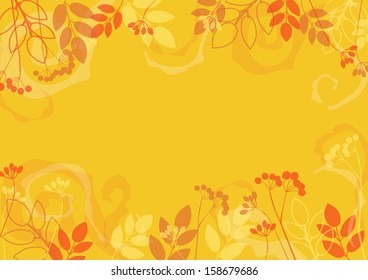 Background of yellow leaves of autumn 