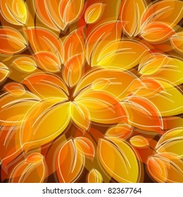 background with yellow leaves. eps10