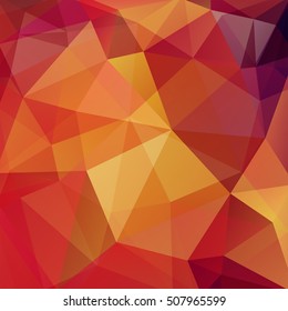 Background of yellow, orange, brown geometric shapes. Colorful mosaic pattern. Vector EPS 10. Vector illustration
