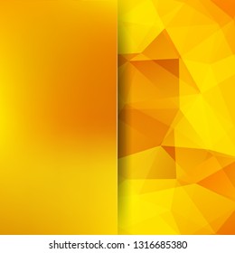 Background of yellow, orange geometric shapes. Blur background with glass. Colorful mosaic pattern. Vector EPS 10. Vector illustration