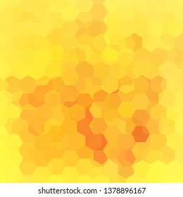 Background of yellow, orange geometric shapes. Yellow mosaic pattern. Vector EPS 10. Vector illustration