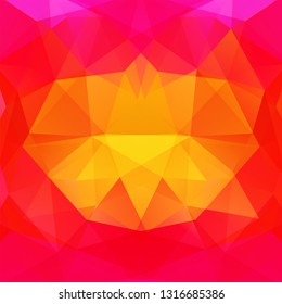 Background of yellow, orange, pink geometric shapes. Mosaic pattern. Vector EPS 10. Vector illustration