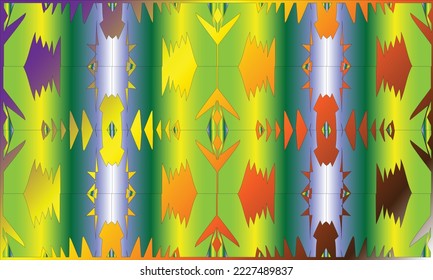 fondo con motivos abstractos amarillos, anaranjados, morados, marrones, blancos y verdes
