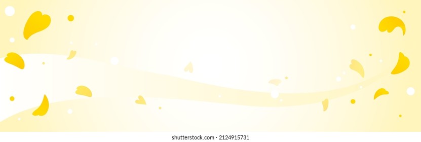 Background of yellow petals flying.