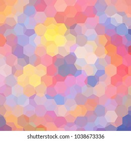 Background of yellow, pink, blue, orange geometric shapes. Colorful mosaic pattern. Vector EPS 10. Vector illustration