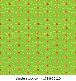 The Background yellow red Seamles Pattern