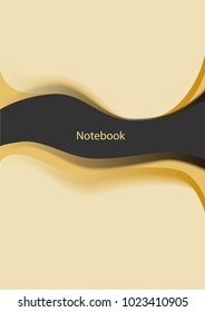 The background is yellow. Smooth lines with a shadow. Notebook paper. Place for text.
