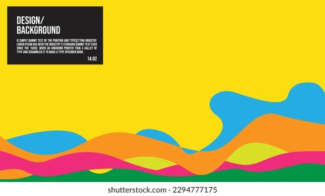 fondo amarillo Vector colorido de fondo de gradiente de oleaje abstracto 