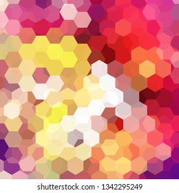 Background of yellow, white, pink geometric shapes. Colorful mosaic pattern. Vector EPS 10. Vector illustration