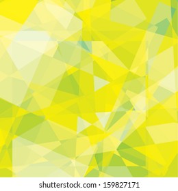 background of yellow-green geometric shapes vector