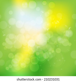 background yellow-green summer.vector illustration