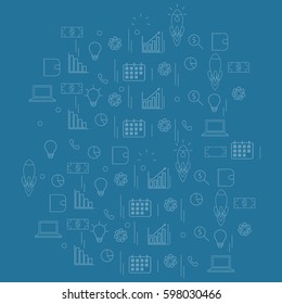 Background for your business. Vector Icons
