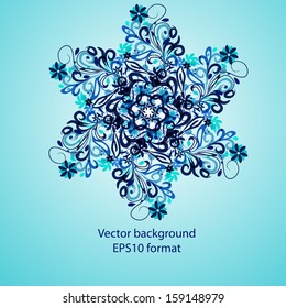 background for your design with abstract snowflake or flower. Eps 10