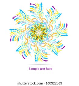 background for your design with abstract snowflake or flower. Eps 10
